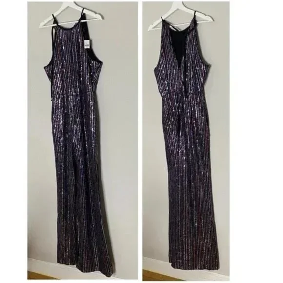 Anthropologie Maeve Disco Halter Jumpsuit size 14 new with tag nwt - Picture 8 of 8